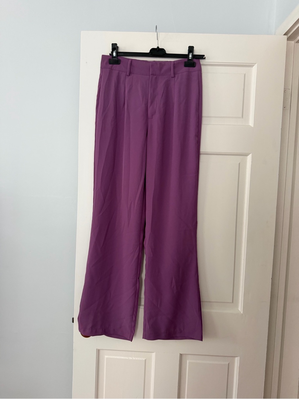 Women's Purple Wide-Leg Dress Pants